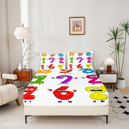 Chemistry Bed Sheets for Kids Teens Girls Boys,Chemical Experiment Fitted Sheet Twin,Science Themed Sheets for Math Lovers,Chemistry Lab Bedding Set,White and Black