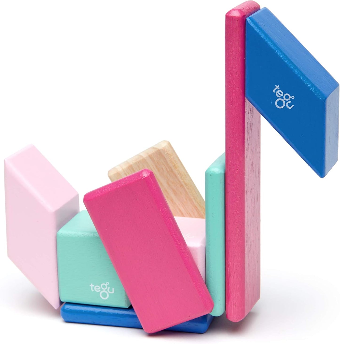 14 Piece Tegu Magnetic Wooden Block Set, Blues