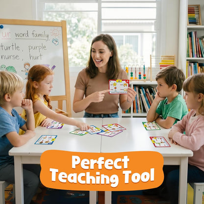 Torlam Phonics Flash Cards Learn to Read Spelling Reading Sight Words Phonics Games, Digraphs CVC Blends Long Vowel Sounds Kids Dolch Fry Site Words for Pre-k Kindergarten 1st 2nd 3rd Homeschool