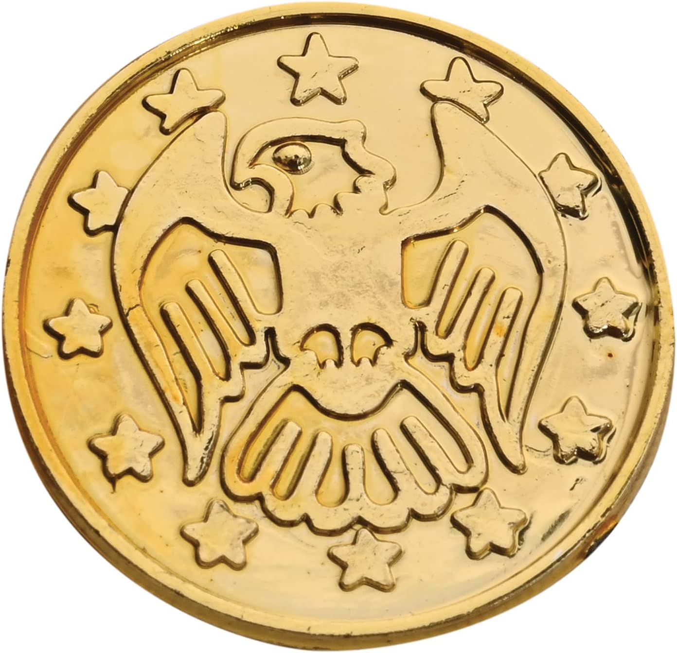 Beistle 200 Piece Embossed Plastic Coins For Pirate Treasure Chest Favors, Casino Theme Decorations