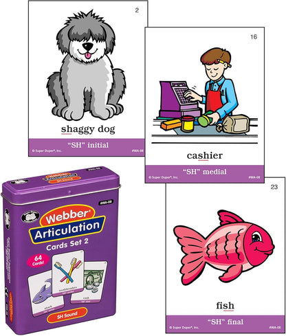 Super Duper Publications | Articulation SH Sound Fun Deck | Vocabulary and Language Development Flash Cards | Educational Learning Materials for Children