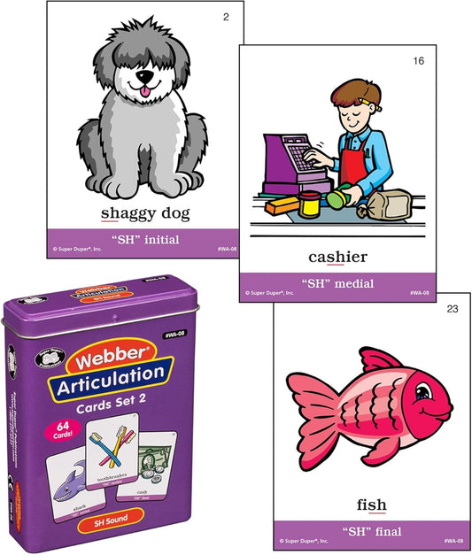 Super Duper Publications | Articulation SH Sound Fun Deck | Vocabulary and Language Development Flash Cards | Educational Learning Materials for Children