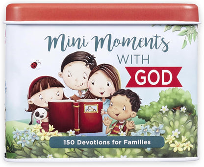 Devotions For Families Mini Moments With God – 150 Devotions w/Bible Verses, Prayers and Inspirational Thoughts for Families Daily Encouraging Cards For Parents and Children
