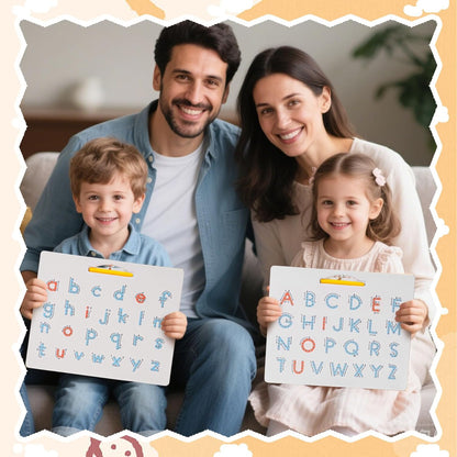 LovesTown Magnetic Alphabet Tracing Board, Double Sided Magnetic Letter Board for Kids Preschool Educational Learning Toys for Toddlers