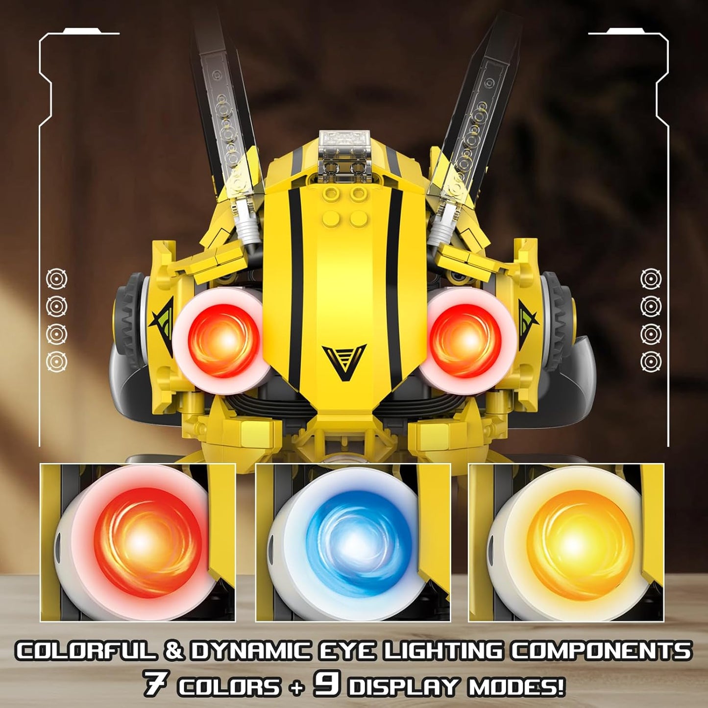5-in-1 Remote Control STEM Robot Building Kit with LED Light – Transformable Models, Eco-Friendly Rechargeable, App-Controlled, Engineering Toy for Kids 6+ (673PCS)