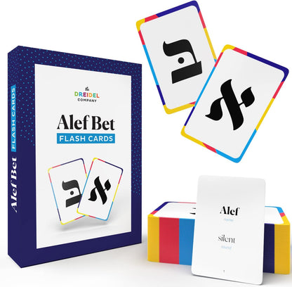 The Dreidel Company Alef Bet Flash Cards Aleph Beis Jewish Alphabet Flashcards (Single)