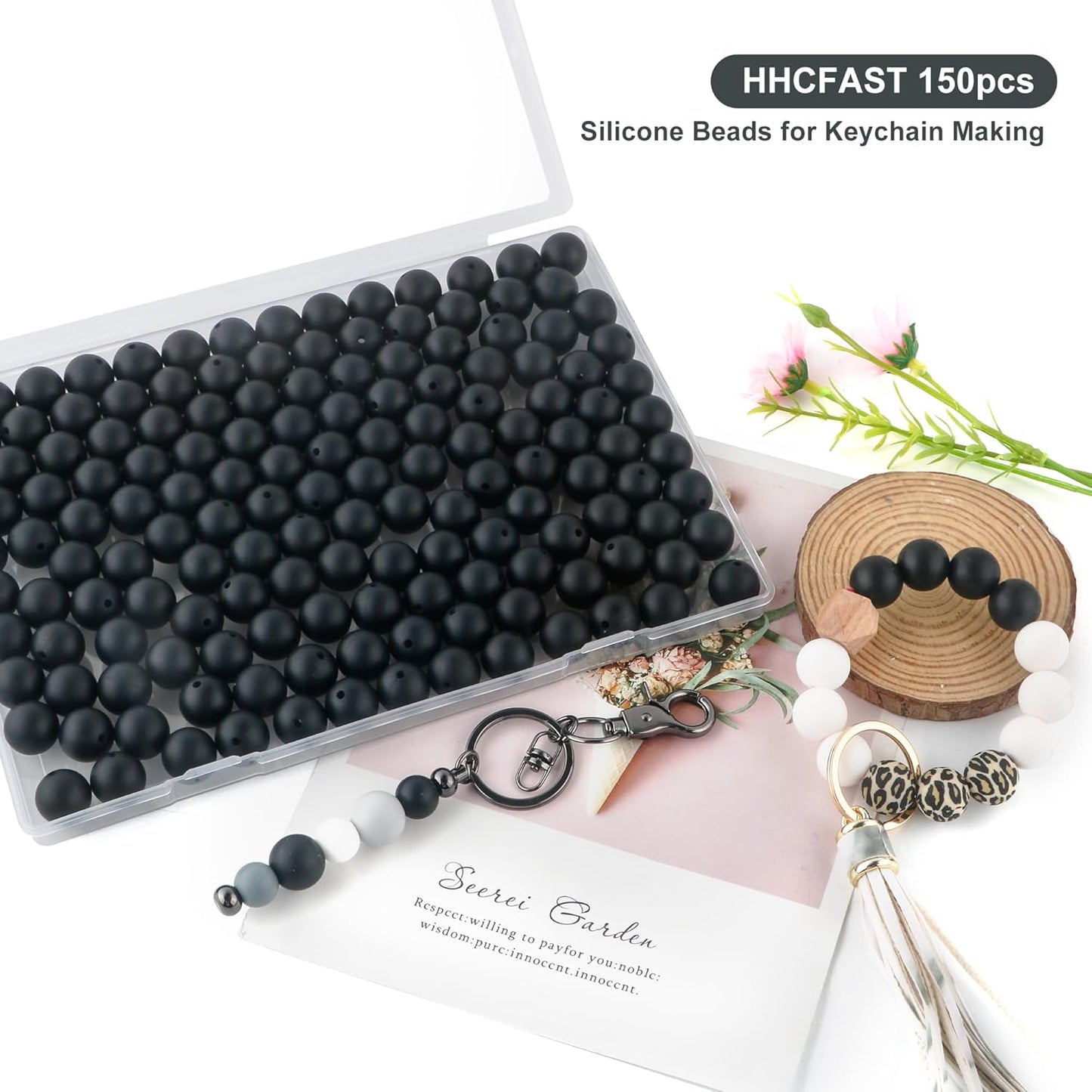 65Pcs 19mm Silicone Beads for Keychain Making Bracelet Necklace, Bulk Round Silicone Beads for Pens（Christmas Green） - Colors A