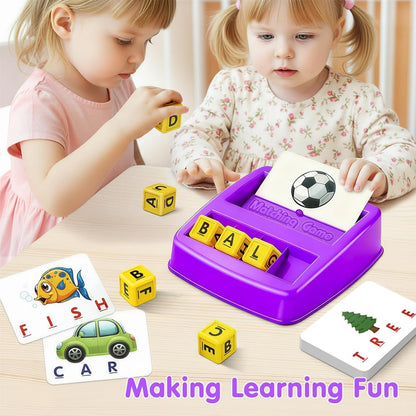 Matching Letter Game for 3 4 5 Year Old Girls Gifts, ABC Learning Toys for Kids Age 3-5, Educational Spelling Games Toys for Toddler Age 4-8, Preschool Birthday Gifts for 2 3 4 5 Year Old Boys Girls