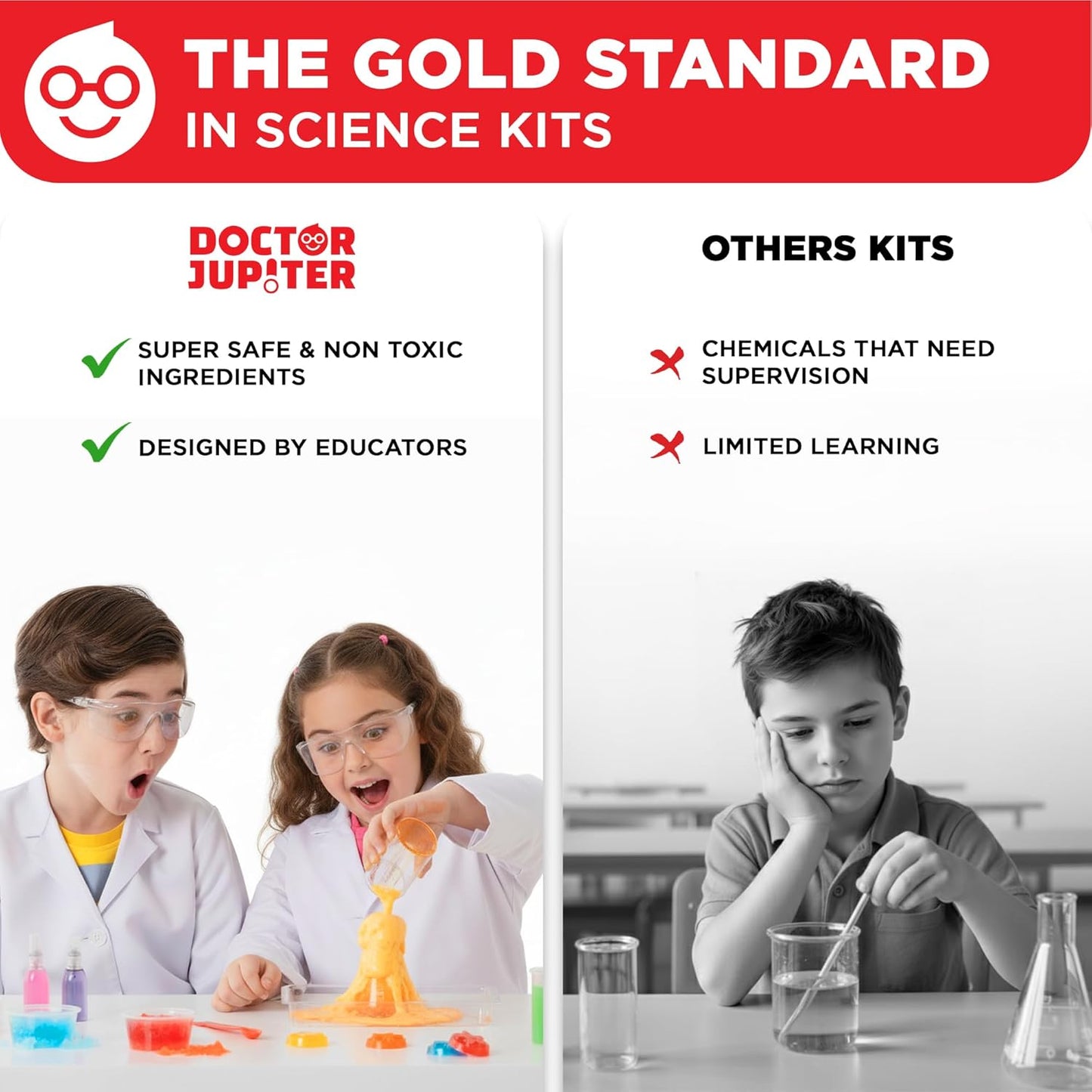 Doctor Jupiter My First Amazing Science Kit for Kids Ages 4-5-6-7-8 | STEM Toy with 100+ Experiments | Learning & Educational Projects
