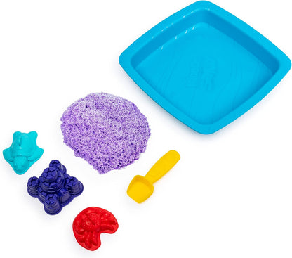 Kinetic Sand, Sandbox Playset with 1lb of Green and 3 Molds, for Ages 3 and up