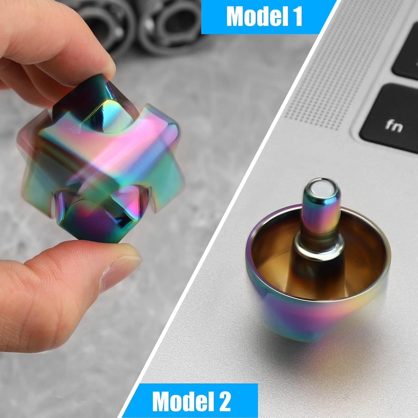 Metal Cube Spinner Fidget Toy Iron Fingertips 3D Puzzle Gyro Gear Sensory Anti Stress Relief Educational Games for Kids Adults