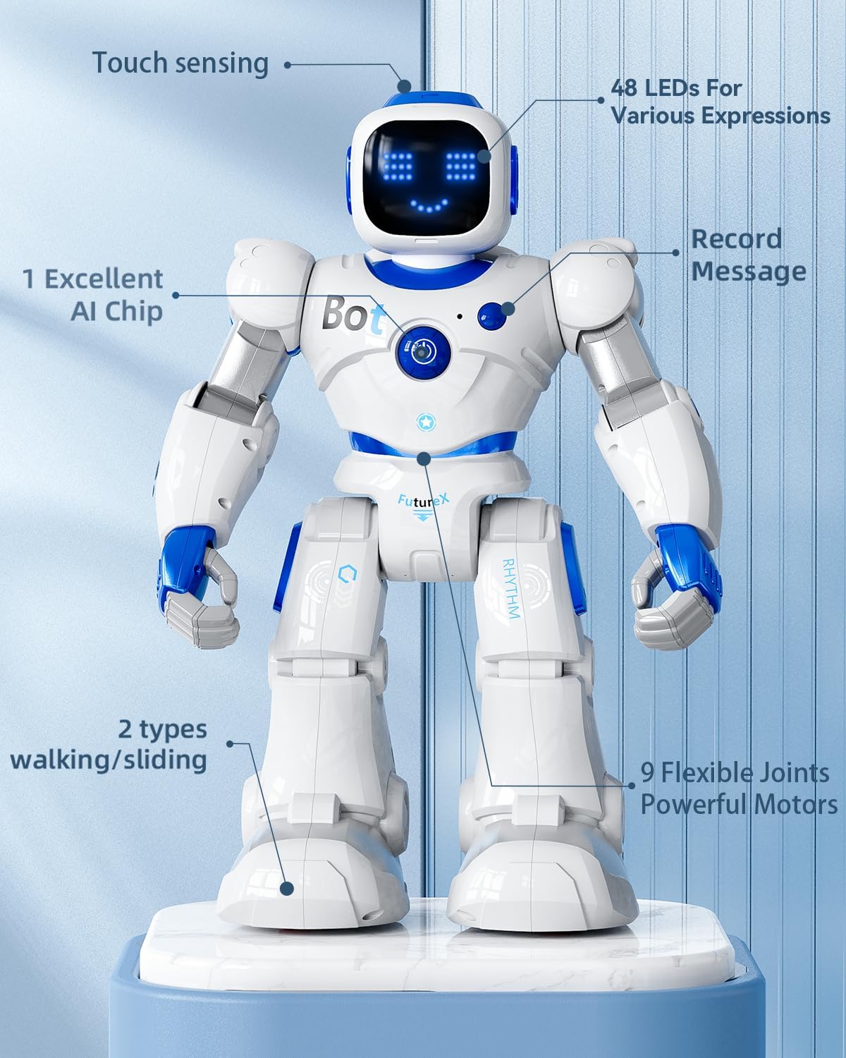 Ruko 1088 Large Robot Toys for Boys, STEM Programmable Remote Control Robot, Electronics Educational Birthday for Kids 4 5 6 7 8 Year Old, Green