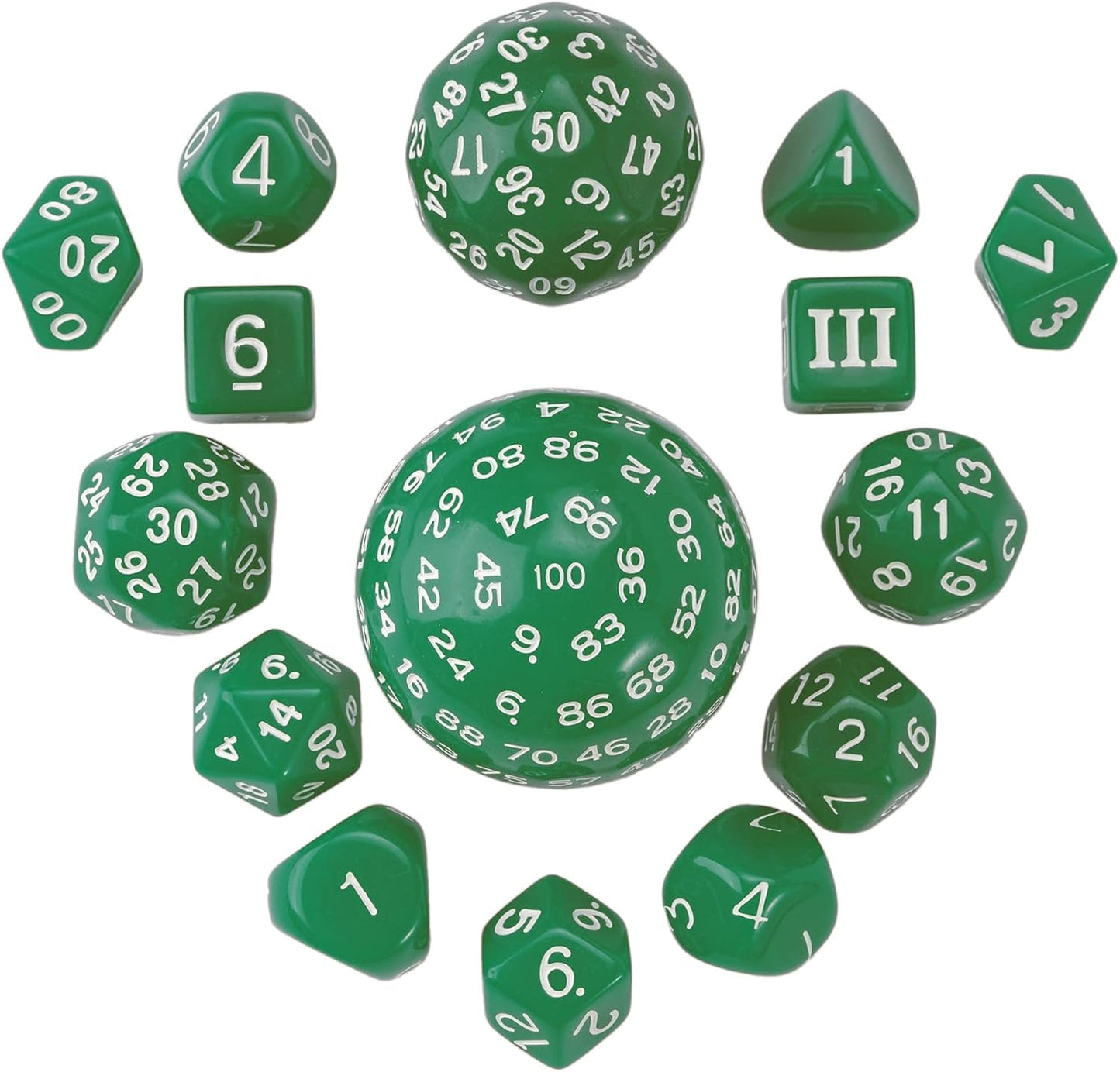 15 Pieces Complete Polyhedral DND Dice Set D3-D100 Spherical D&D Dice Set with Dragon Eye Dice Bag, D100 Dice for RPG Table Games(Black w/Purple Numbers)