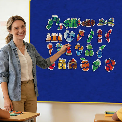 68 Pieces The Very Hungry Caterpillar Matching Game Felt Board Story Sets Alphabet Puzzle Flannel Board for The Classroom Alphabet Game