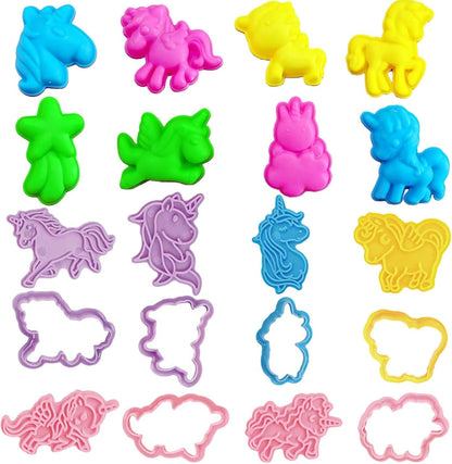 Unleash Creativity with 6 Unique Dino Molds Dough Toys Dough Accessories Set.Ideal as a Gift for Kids Aged 3-4-8 Years