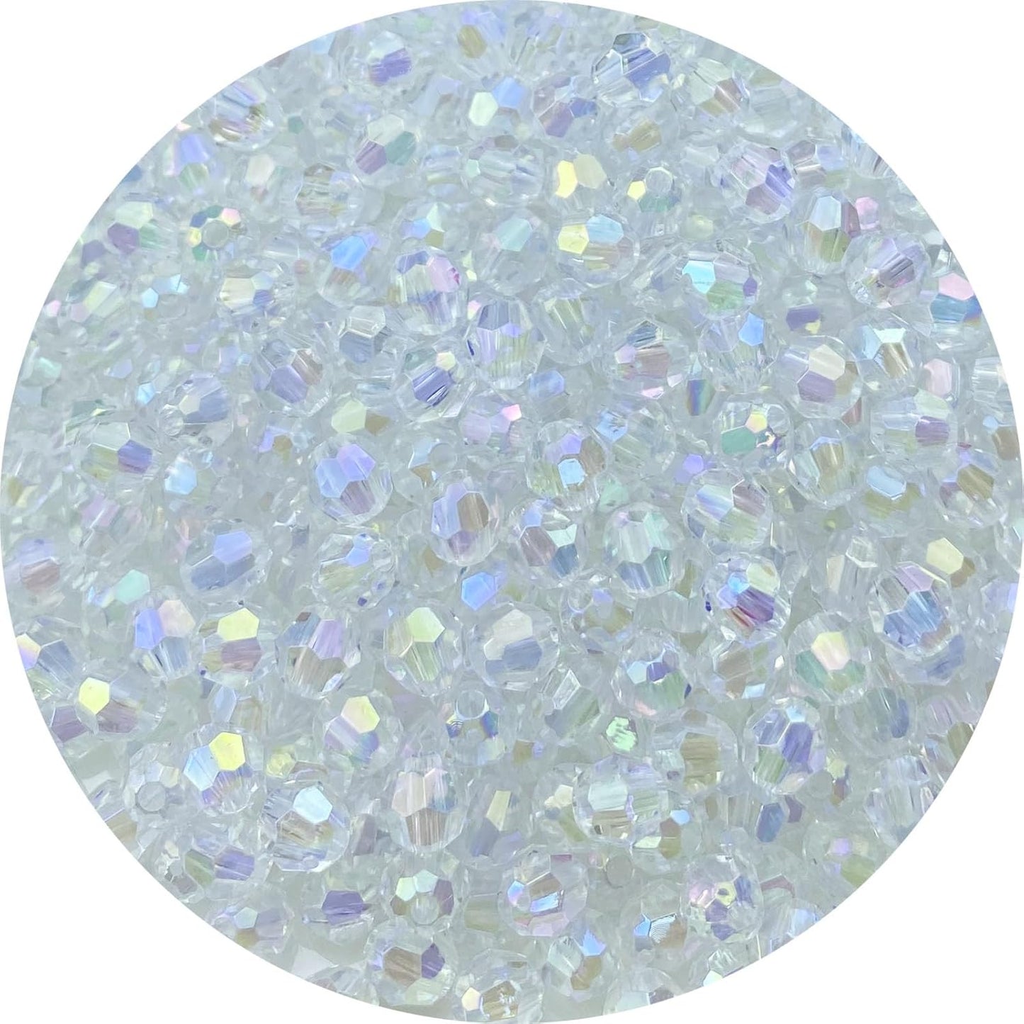 200 PCS 10mm Acrylic Faceted Spacer Beads AB Color Glossy Round Loose Beads for Jewelry Making Bracelet Necklace Earring Ornament Wind Chimes Key Chains(Deep Purple AB)