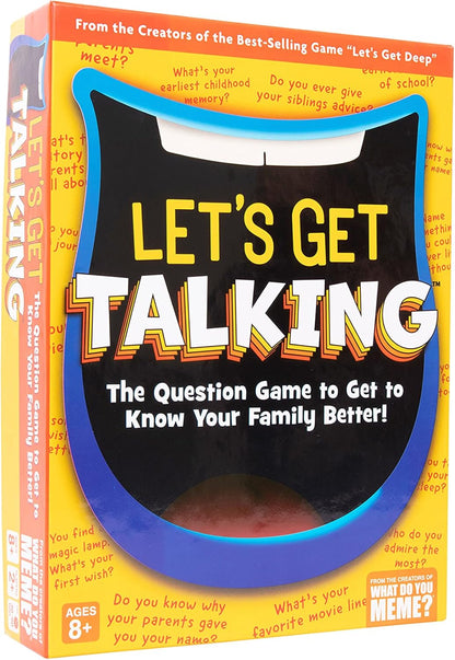 WHAT DO YOU MEME? Let's Get Talking: The Question Game to Get to Know Your Family Better by Relatable, Designed for Ages 8+, Fun Kids Games for Family Game Night, Great, Includes 400 Cards