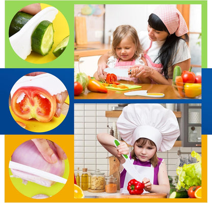 13 Pieces Montessori Kitchen Toys for Toddlers-Kids Cooking Sets Real-Toddler Toys Set for Real Cooking with Plastic Children Safe Knives Crinkle Cutter Kids Cutting Board