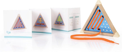 Guidecraft Geo Shape Lacing, Manipulative Preschool Toy, Educational Threading Set for Toddlers