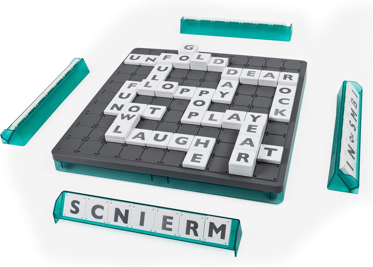 Spin Master Games, Upwords, Classic Word Game with Stackable Letter Tiles, Family Board Game, Crossword Activity, 1-4 Players, for Ages 8 & Up