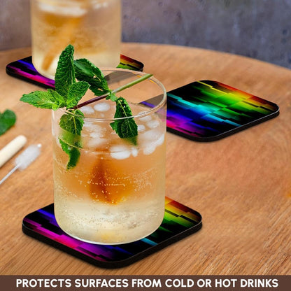 3dRose Prism Fractions a Spectrum of Colors displayed in Geometric Section Set of 8 Ceramic Tile Coasters