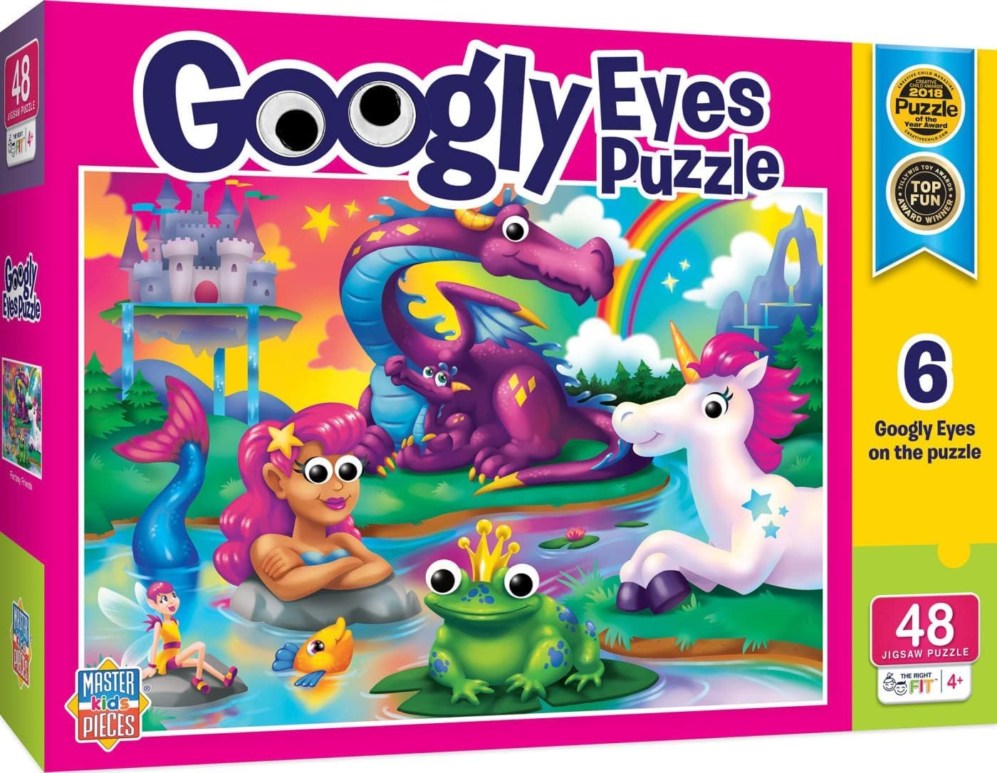 MasterPieces – 48 Piece Jigsaw Puzzle for Kids 4+ Years, Pets with Googly Eyes, Educational and Fun Game, Gift Idea for Children, 19" x 14
