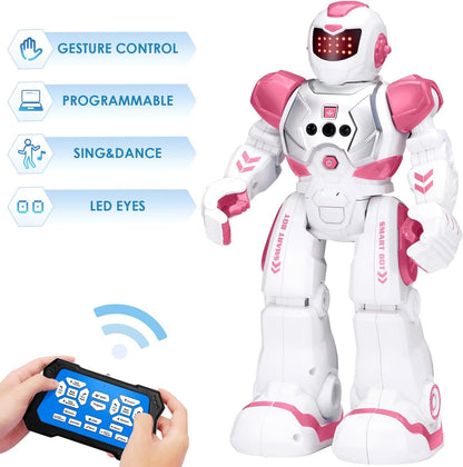 KingsDragon Robots Toy for Kids, RC Gesture Sensing Toy, Interactive Walking Singing Dancing Robot Birthday Presents for Boys Girls Age 6 7 8 9 Years Old