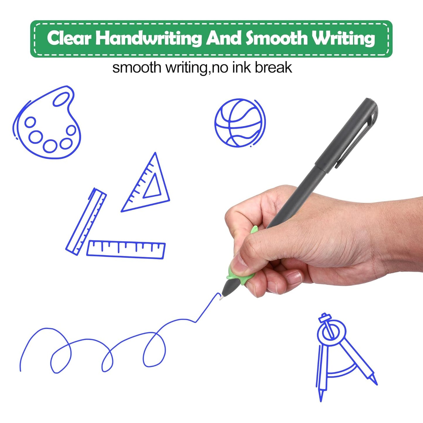 6 Pack Large Grooved Handwriting Copybooks,10.2 x 7.4 In Magic Writing Practice Workbooks with Pens,Reusable Alphabet,Numbers Tracing Books,Kindergarten Preschool Learning Activities