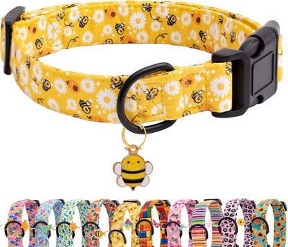 Faygarsle Dog Collar for Small Medium Large Dogs Colorful Puppy Collars for Female Dogs Toy Building Blocks Patterned Pet Collars for Summer Spring Wedding Puppy Girl Dog Collar M