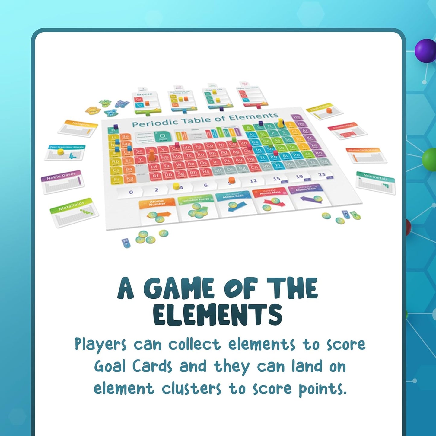 Periodic: A Game of the Elements | Periodic Table Board & Card Game About Atoms, Elements & Compounds | A Strategy Board Game for Gamers & Educational Science Game for Kids or Family Game Night