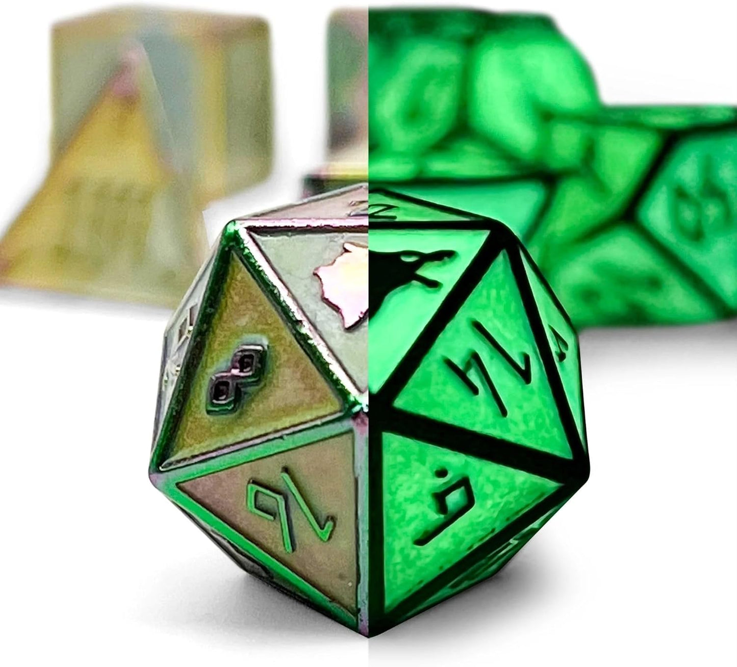 Norse Foundry Set of 7 Banshee Wail Norse Series Full Metal Polyhedral Dice RPG Math Games DND Pathfinder