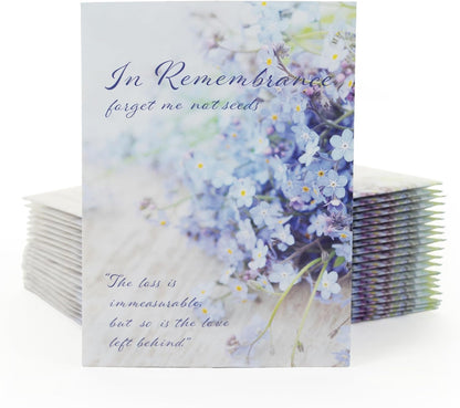 Grateful Memories Dove with Bird and Butterfly Mix Seed Favor Packets - Gardening Gifts - Wild Flower Seeds for Planting - Garden or Indoor Plant Flowers - Growing Plants in Memory