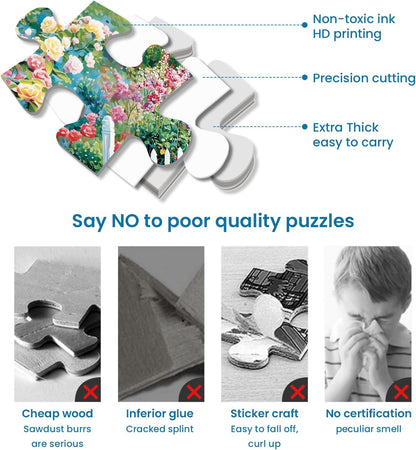 300 Piece Puzzles for Adults,Beautiful Nature Landscape Puzzle for Adults Kids Seniors,Recycled Cardboard Unique House Puzzle 300 Piece,Challenging Family Game Great Gift for Family Friends,20.5x15 in