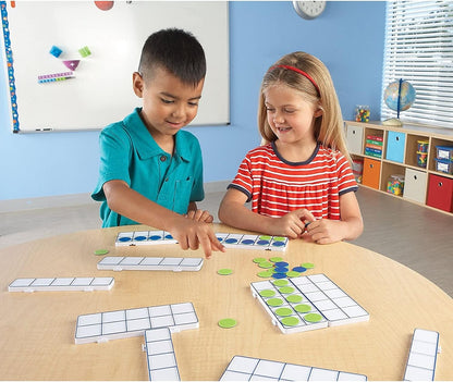 Learning Resources Rainbow Ten-Frames Classroom Set, 140 Pieces - Math Tools for Students Ages 5+, School Supplies and Teacher Resources, Classroom Supplies