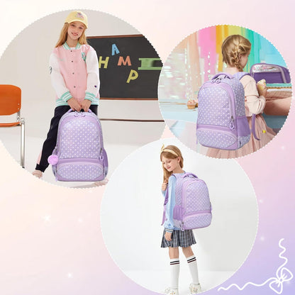Girls Backpack for Elementary Unicorn Backpack Kids Backpack School Bookbag for Girls 3 in 1 Set Back to School