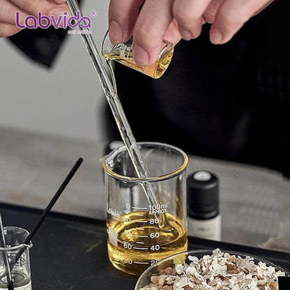 12pcs 50ml Upgrated Thick Glass Beakers, Shot Glass Beaker set, 3.3 Boro Griffin Low Form, Double Scale, LVA003