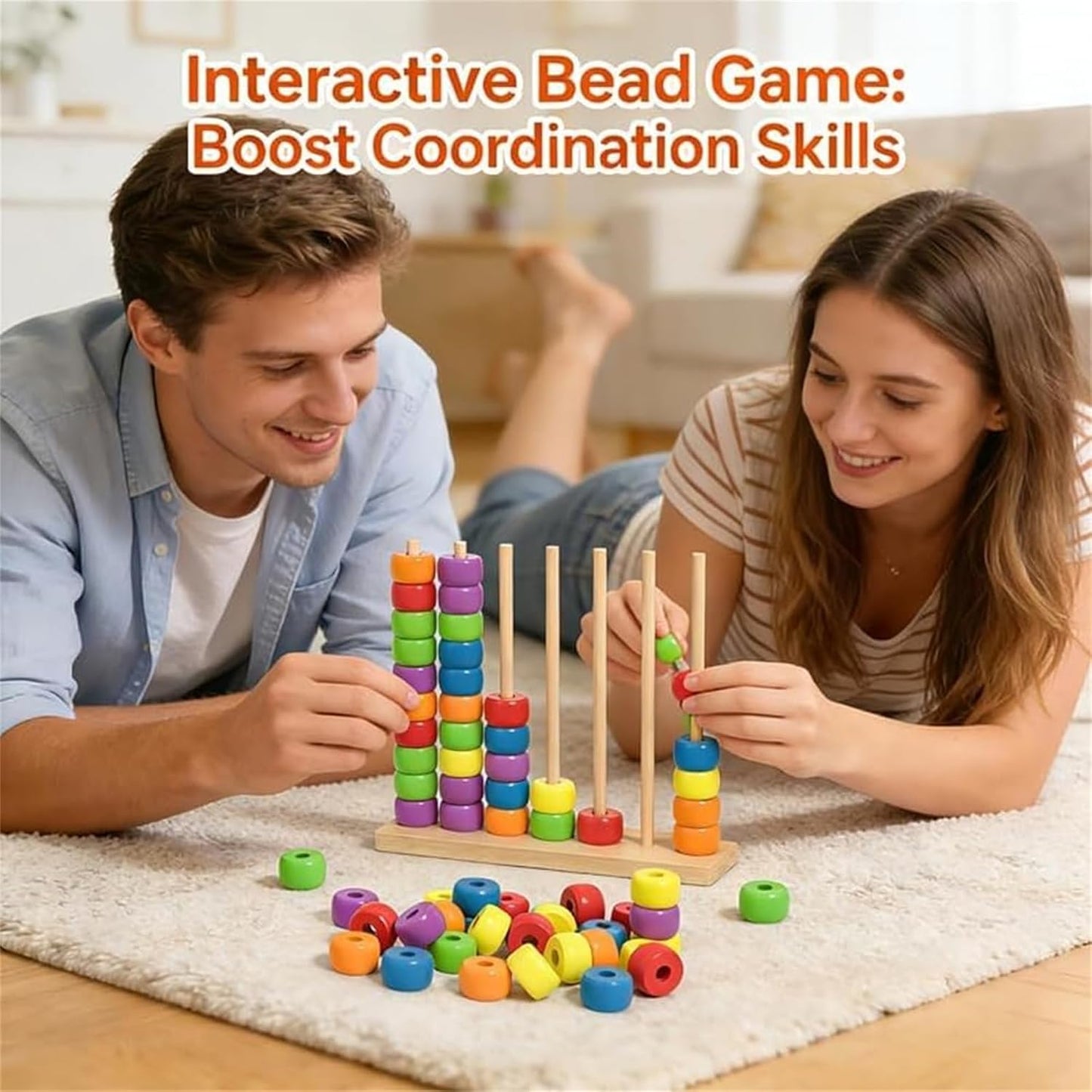 Color Pile up Challenge, Color Matching Stacking Puzzle Game, Color Stack Challenge Game, Competitive Tabletop Brain Teaser for Family Game Night (A*1pcs)