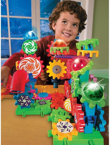 Learning Resources Gears Lights & Action Building Set, STEM Activities, Fine Motor Skills, Toddler Explorer Kit, Science and Construction, Boys and Girls Gifts, 121 Pieces, Ages 5 and Up