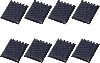 MECCANIXITY 8PCS 1.5V 0.09W 0.06A Mini Solar Panels for Solar Power, Small Solar Photovoltaic Cells Charge DIY Electric Toy Materials Solar System Kits, 1.18" x 1.18"