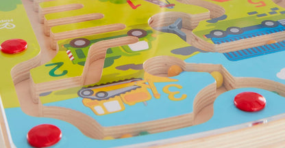 Hape Wooden Construction & Number Magnetic Maze