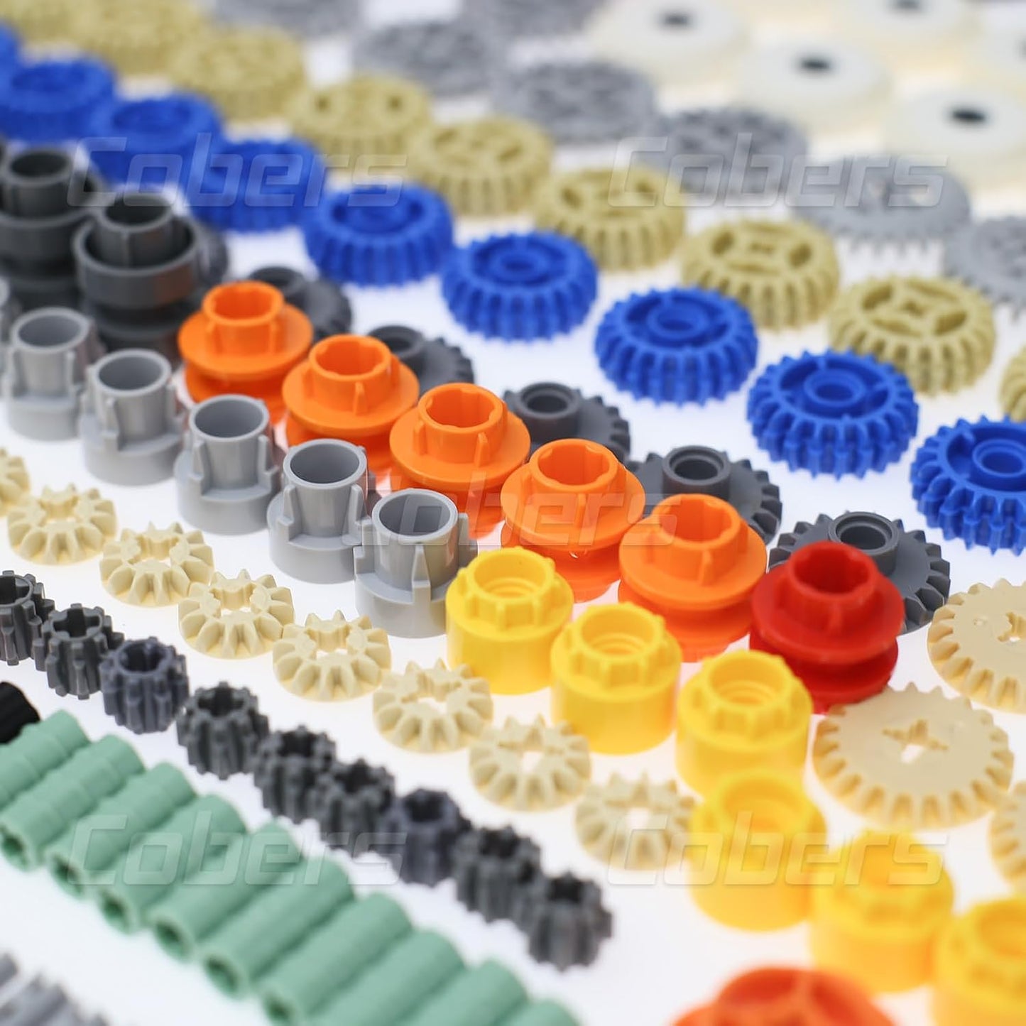 496Pcs Technic-Parts Pieces Gears-Axles-Pins-Connectors Compatible with Major Brand Power-Function Cars-and-Motors