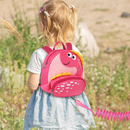 Accmor Toddler Harness Backpack Leash, Cute Dinosaur Backpacks with Anti Lost Wrist Link, Cute Mini Child Backpack Wristband Tether Strap and Protection Leashes for Boys Girls Aged 1-3 Years