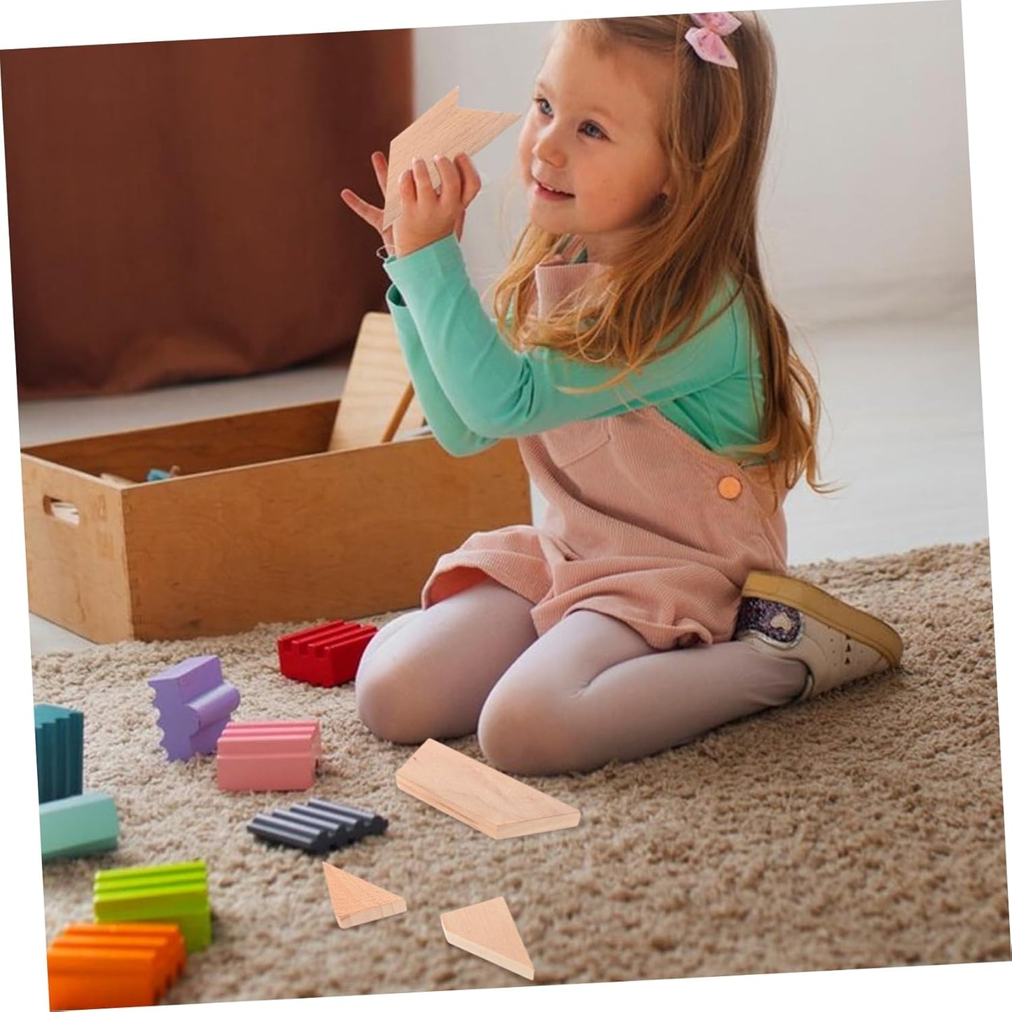 Abaodam 4Pcs Shape Wooden Brain Teaser Puzzle Educational Cognitive for and Engaging Puzzle Box Game for Family Bonding and Interactive Play