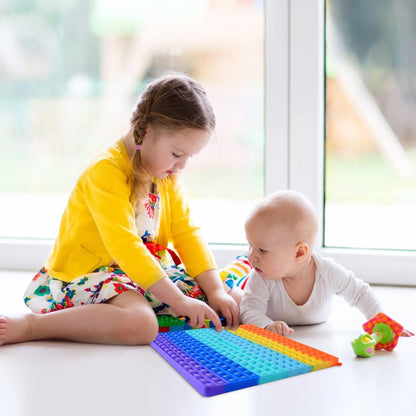 2 in 1 Multiplication Table Game and Digital Addition Table P0PP Math Toy, DK-SIMINA Rainbow Dimple Finger tip Toy, Math Manipulation Game, Create Various Math Operations (1 PCS)