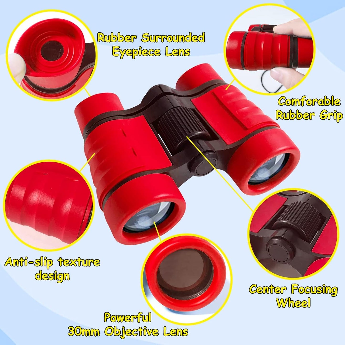 ESSENSON Binoculars for Kids Toys Gifts for Age 3, 4, 5, 6, 7, 8, 9, 10+ Years Old Boys Girls Kids Telescope Outdoor Toys for Sports and Outside Play, Bird Watching, Birthday Presents(Blue)