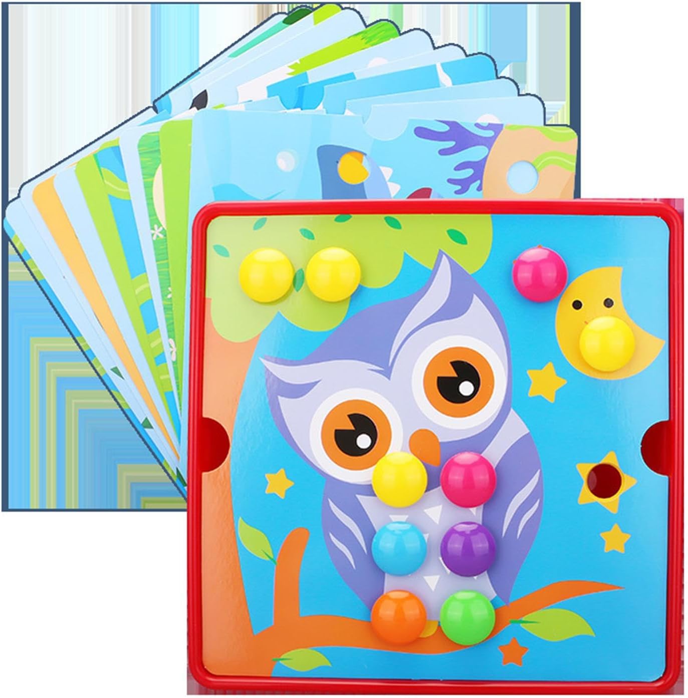 Creative Pegboard Game Set for Toddlers and Preschoolers, Style E