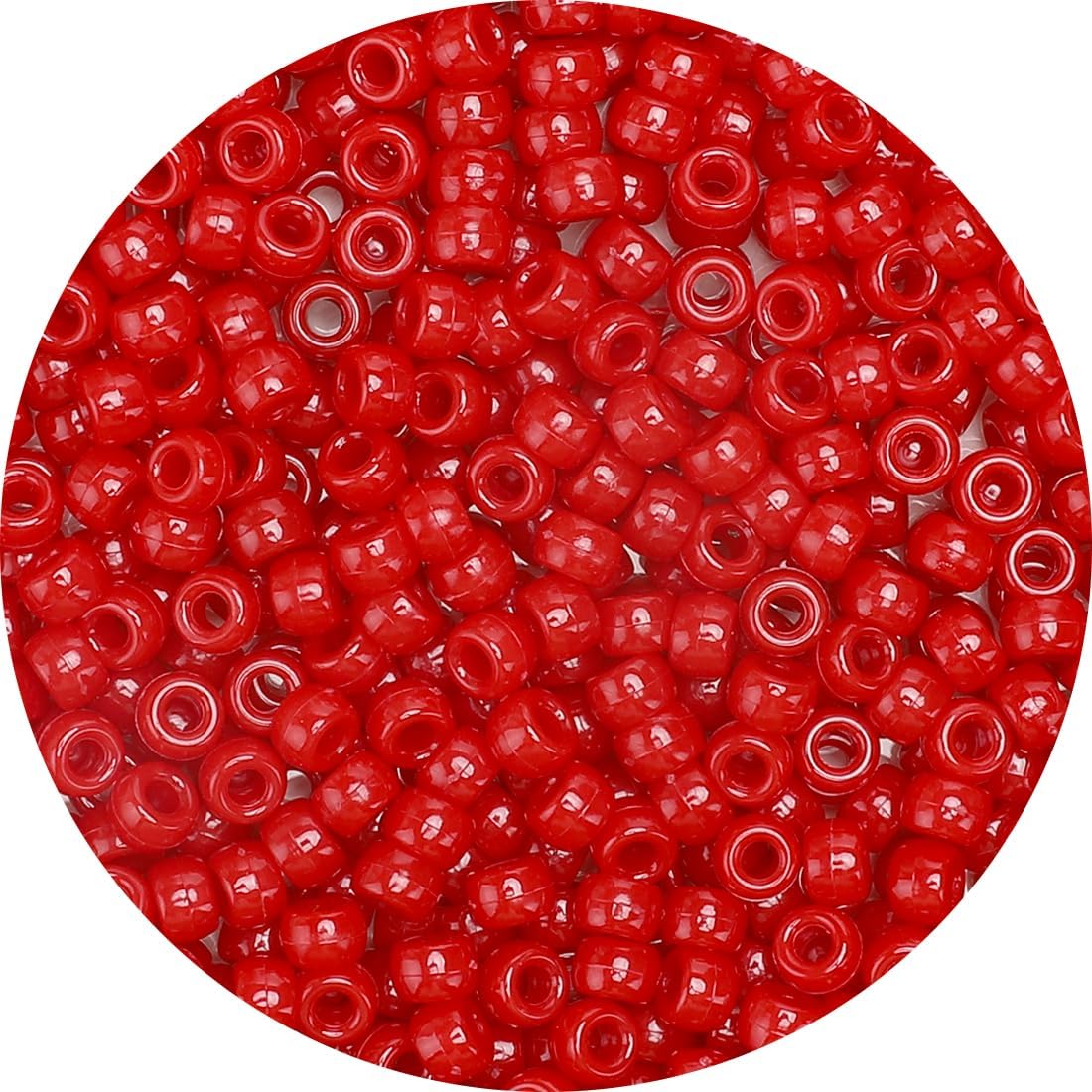 1200pcs Pony Beads Bulk – 11 Colors 6x9mm Plastic Craft Beads for Bracelets, Jewelry, Hair Braiding & DIY Projects