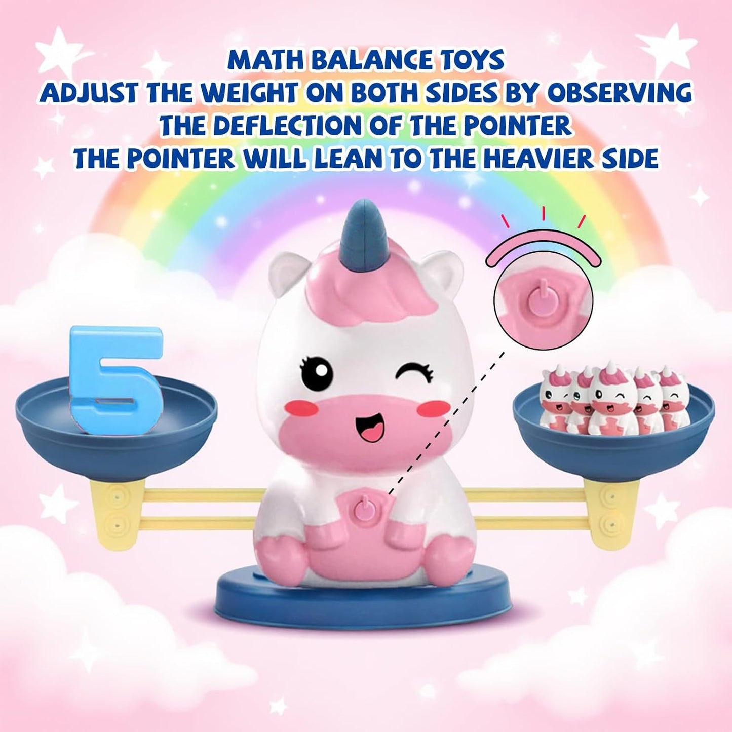 Snugzy Frog Balance Counting Toys, Number Counting Scale Games for Kids Cool Math Learning Games for Boys and Girls Preschool Kindergarten Learning STEM Montessori Educational Toys for 3+ (93 PCS)