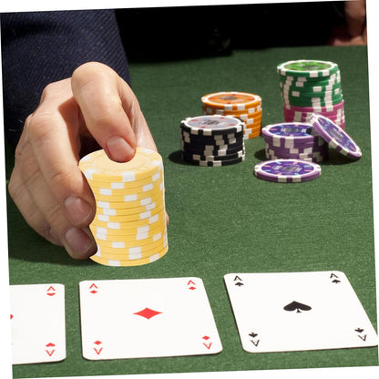 50Pcs Plastic Gaming Chips for Poker Counting Chips for Math Learning and Games Portable Entertainment Tokens for Family and Friends Gatherings