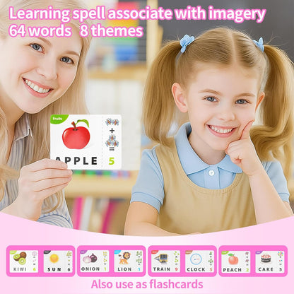 Matching Letter Games for Kids Ages 4-8,Learning & Education Toys for Preschool Boys Girls Spelling/Reading/Math Learning/Word Recognition,Birthday Gifts Educational Toys for Kindergarten Kids, Purple